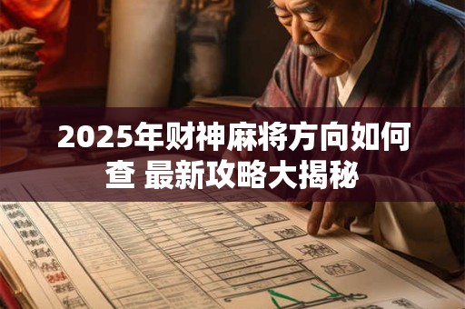 2025年财神麻将方向如何查 最新攻略大揭秘