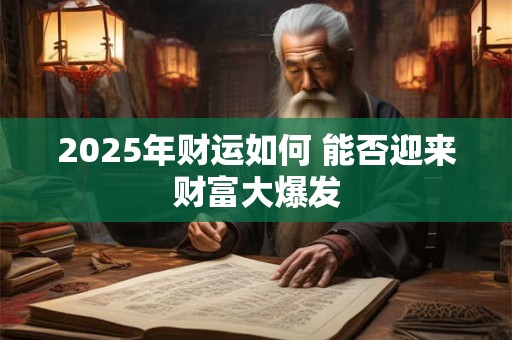 2025年财运如何 能否迎来财富大爆发