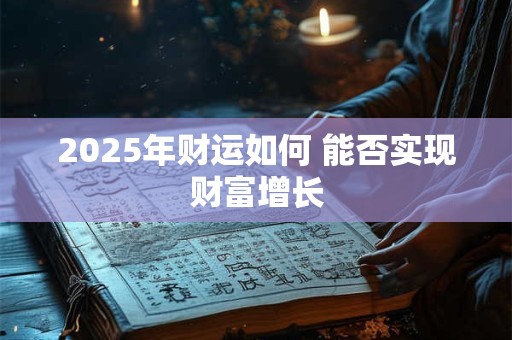 2025年财运如何 能否实现财富增长 2025年财运如何 能否实现财富增长