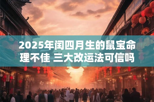 2025年闰四月生的鼠宝命理不佳 三大改运法可信吗