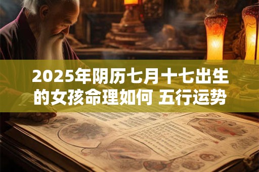 2025年阴历七月十七出生的女孩命理如何 五行运势怎样
