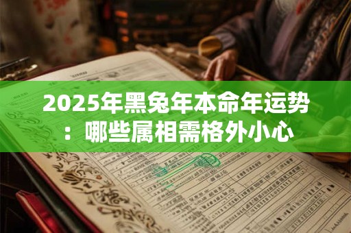2025年黑兔年本命年运势：哪些属相需格外小心