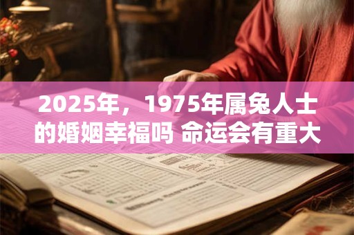 2025年，1975年属兔人士的婚姻幸福吗 命运会有重大转折吗