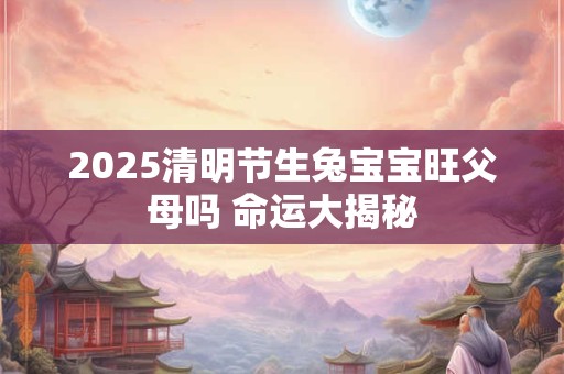 2025清明节生兔宝宝旺父母吗 命运大揭秘