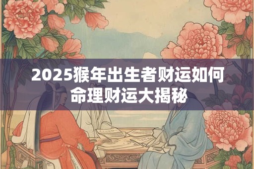 2025猴年出生者财运如何 命理财运大揭秘
