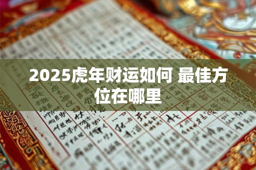 2025虎年本命年财运如何 是否面临破财风险