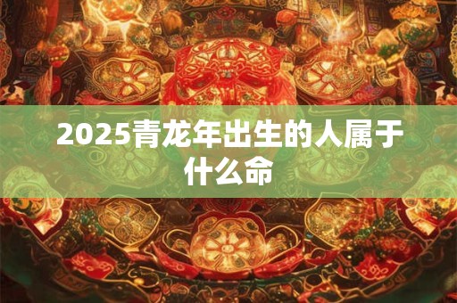 2025青龙年出生的人属于什么命