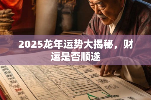 2025龙年运势大揭秘，财运是否顺遂