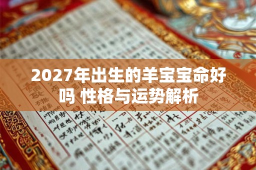 2027年出生的羊宝宝命好吗 性格与运势解析