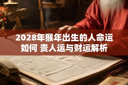 2028年猴年出生的人命运如何 贵人运与财运解析