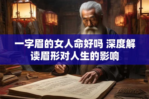一字眉的女人命好吗 深度解读眉形对人生的影响