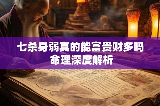 七杀身弱真的能富贵财多吗 命理深度解析