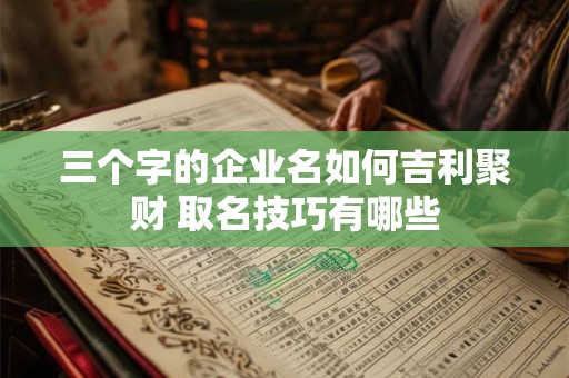 三个字的企业名如何吉利聚财 取名技巧有哪些