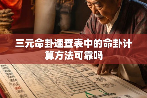 三元命卦速查表中的命卦计算方法可靠吗