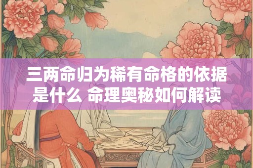 三两四钱女命是吉是凶 命格重量决定论存疑