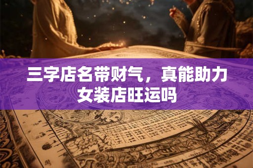 三字店名带财气，真能助力女装店旺运吗