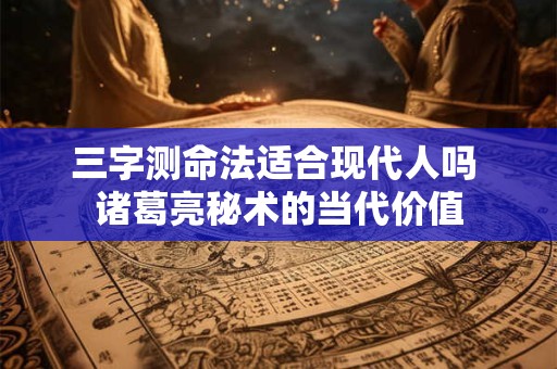 三字测命法适合现代人吗 诸葛亮秘术的当代价值