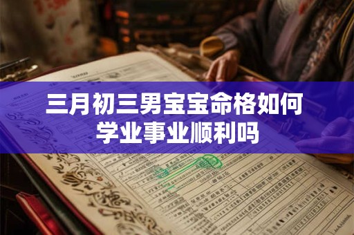 三月初三男宝宝命格如何 学业事业顺利吗