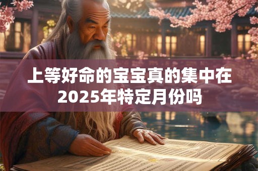 上等好命的宝宝真的集中在2025年特定月份吗