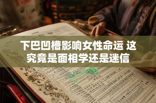 下巴凹槽影响女性命运 这究竟是面相学还是迷信
