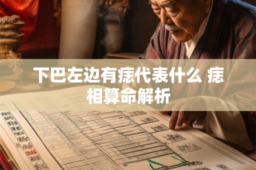 下巴左边有痣代表什么 痣相算命解析