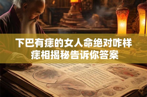 下巴有痣的女人命绝对咋样 痣相揭秘告诉你答案