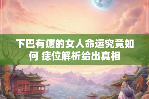 下巴有痣的女人命运究竟如何 痣位解析给出真相
