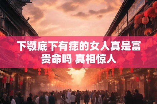 下颚底下有痣的女人真是富贵命吗 真相惊人