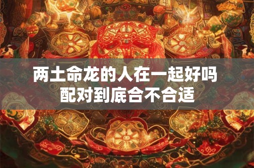 两土命龙的人在一起好吗 配对到底合不合适
