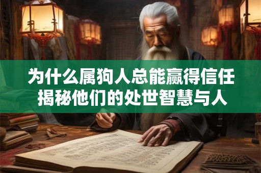 为什么属狗人总能赢得信任 揭秘他们的处世智慧与人格魅力
