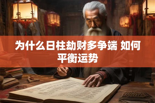 为什么日柱劫财多争端 如何平衡运势