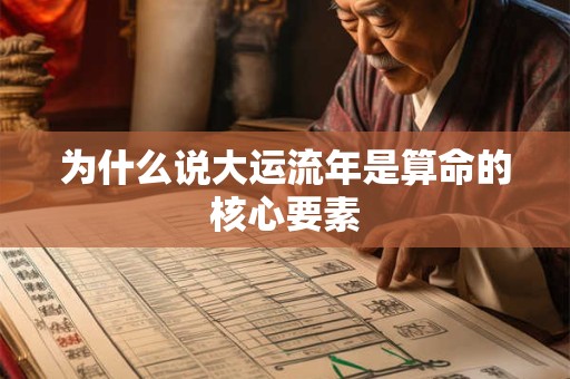 为什么说大运流年是算命的核心要素
