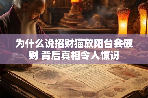 为什么说招财猫放阳台会破财 背后真相令人惊讶