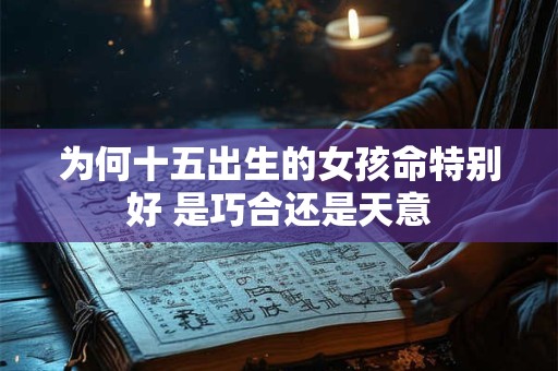 为何十五出生的女孩命特别好 是巧合还是天意