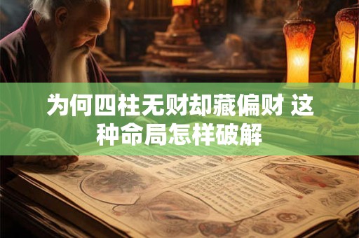 为何四柱无财却藏偏财 这种命局怎样破解