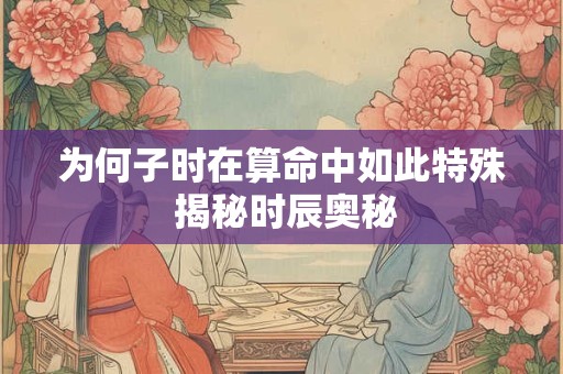 为何子时在算命中如此特殊 揭秘时辰奥秘