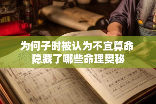 为何子时被认为不宜算命 隐藏了哪些命理奥秘