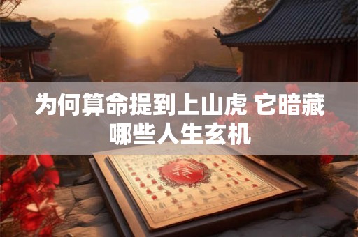 为何算命提到上山虎 它暗藏哪些人生玄机
