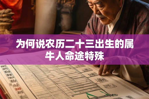 为何说农历二十三出生的属牛人命途特殊
