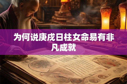 为何说庚戌日柱女命易有非凡成就