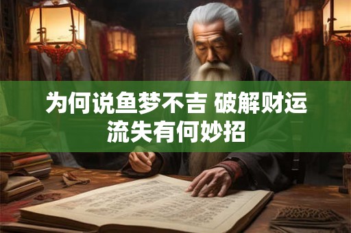为何说鱼梦不吉 破解财运流失有何妙招