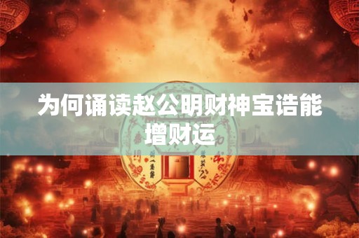 为何诵读赵公明财神宝诰能增财运
