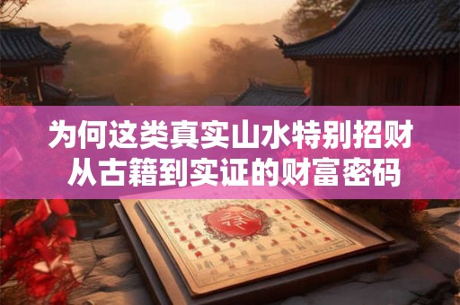 为何这类真实山水特别招财 从古籍到实证的财富密码