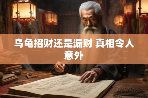 乌龟招财还是漏财 真相令人意外