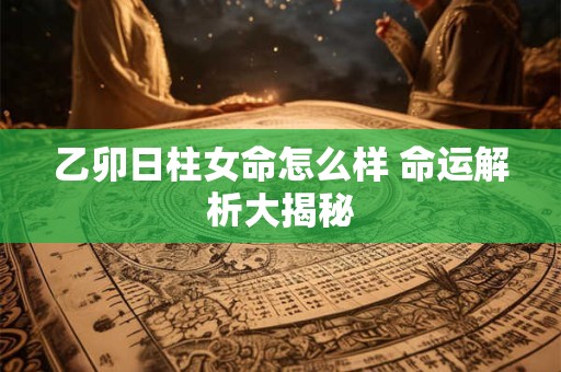 详细阅读:乙卯日柱女命怎么样 命运解析大揭秘 乙卯日柱女命怎么样 命运解析大揭秘