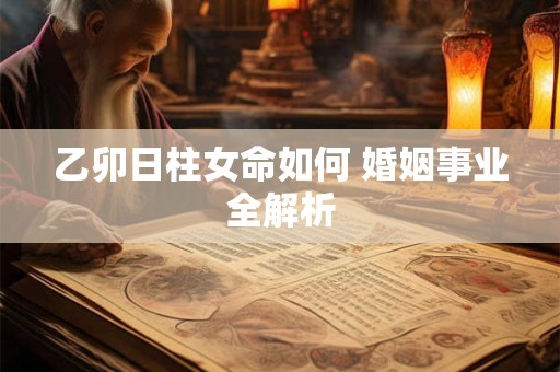 乙卯日柱女命如何 婚姻事业全解析