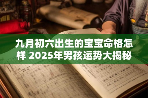 九月初六出生的宝宝命格怎样 2025年男孩运势大揭秘