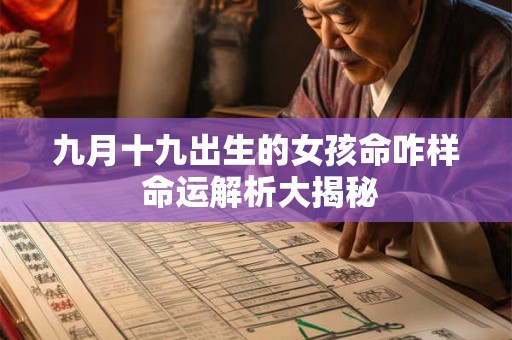 九月十九出生的女孩命咋样 命运解析大揭秘