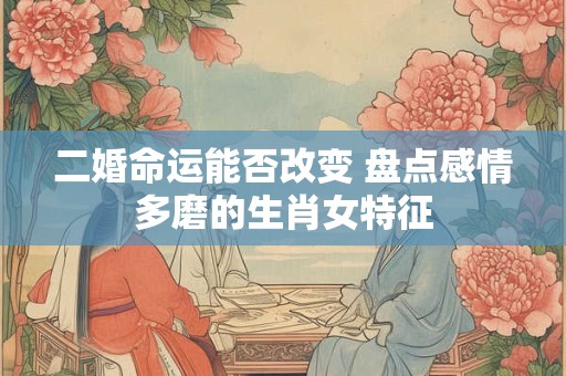 二婚命运能否改变 盘点感情多磨的生肖女特征