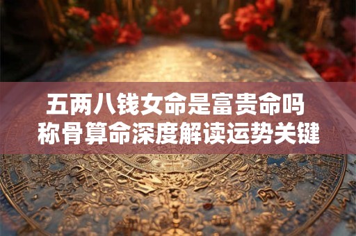 五两八钱女命是富贵命吗 称骨算命深度解读运势关键